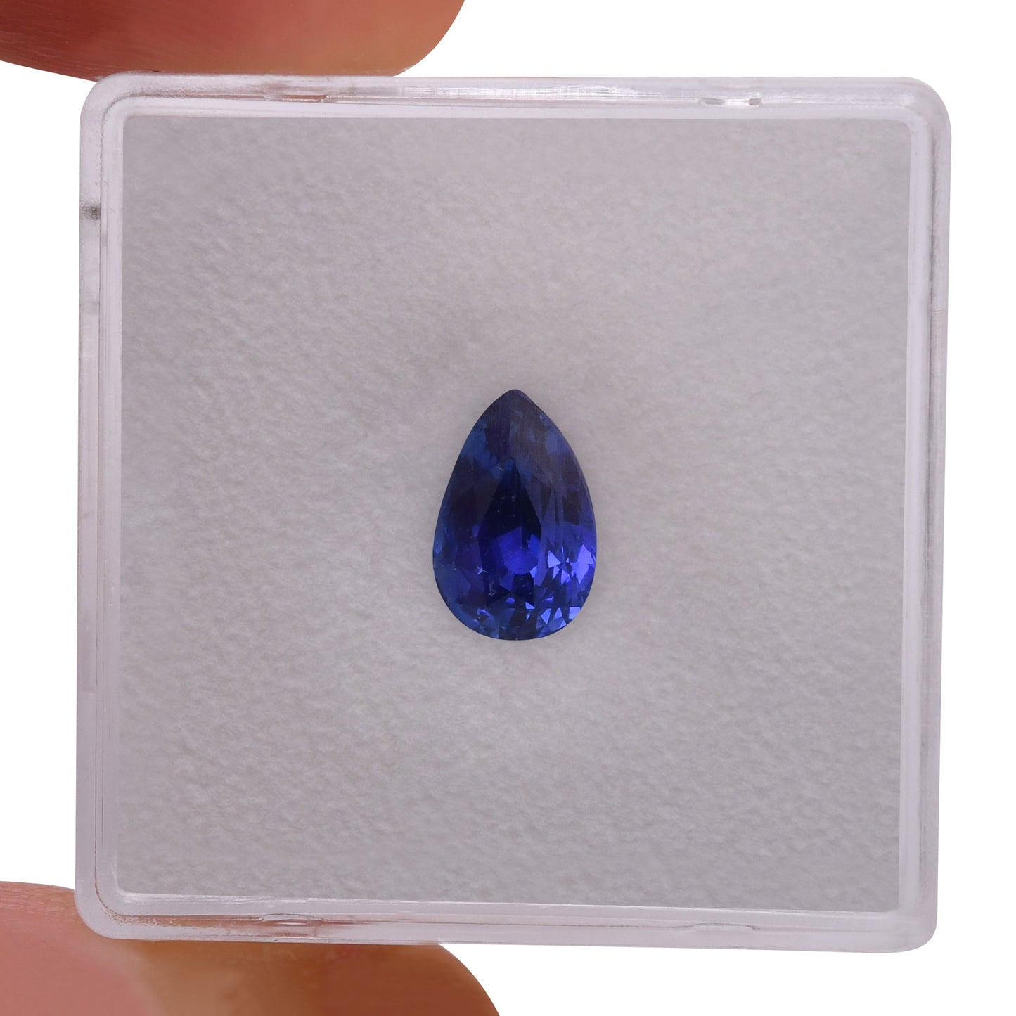 1,58 Karat blauer birnenförmiger Saphir aus Sri Lanka