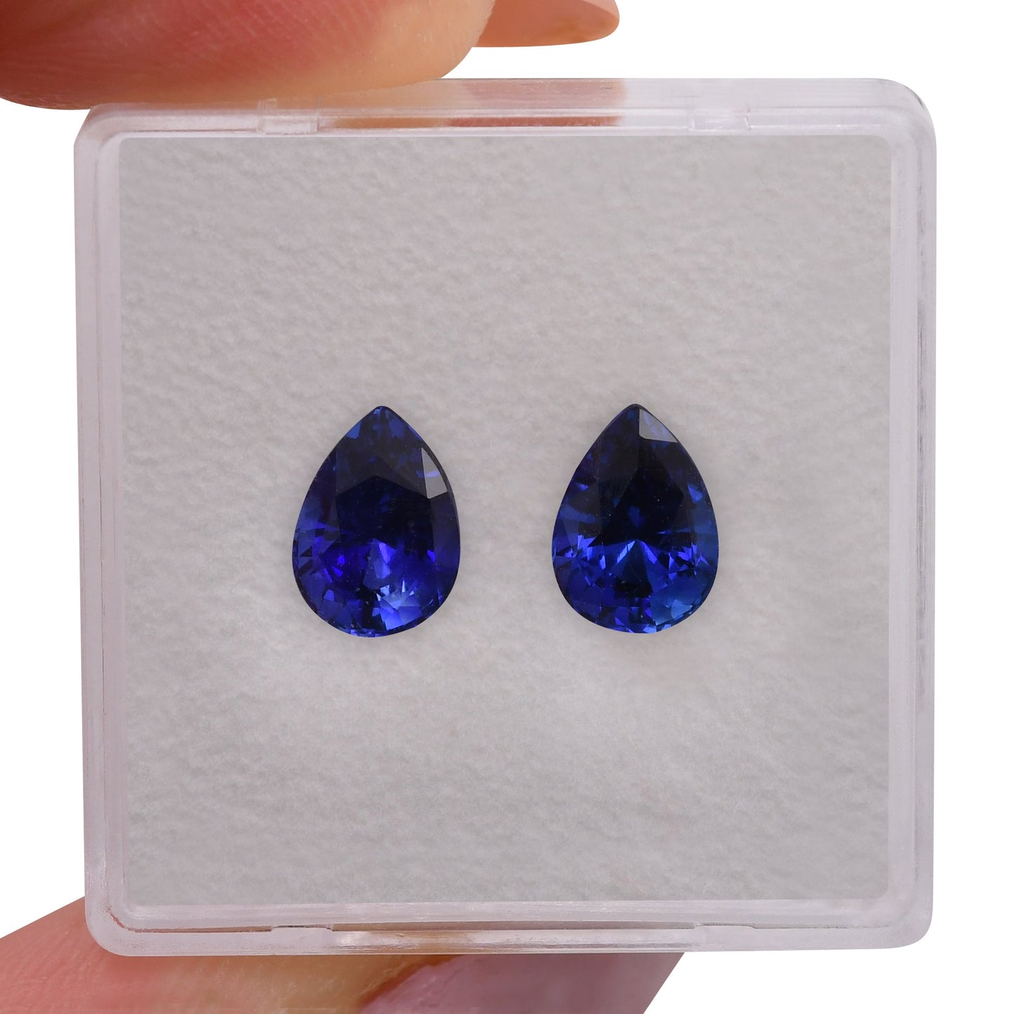 2,86 Karat blauer birnenförmiger Saphir aus Sri Lanka