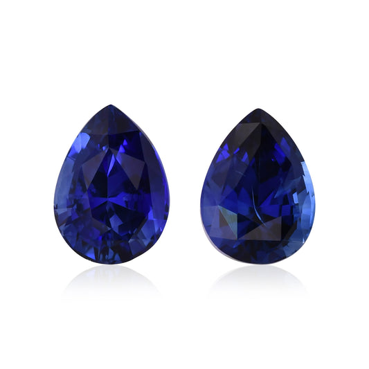 2,86 Karat blauer birnenförmiger Saphir aus Sri Lanka