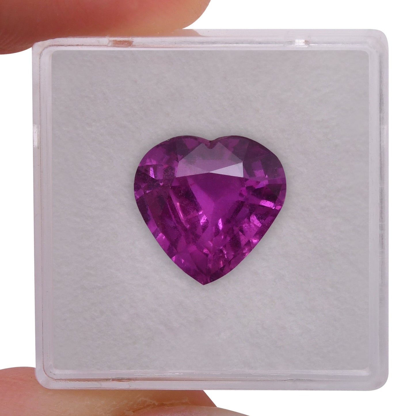 6,58 Karat rosa Madagaskar Herz-Saphir CD