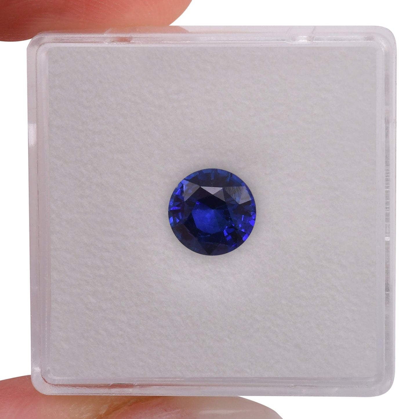 1,39 Karat blauer runder Saphir aus Sri Lanka