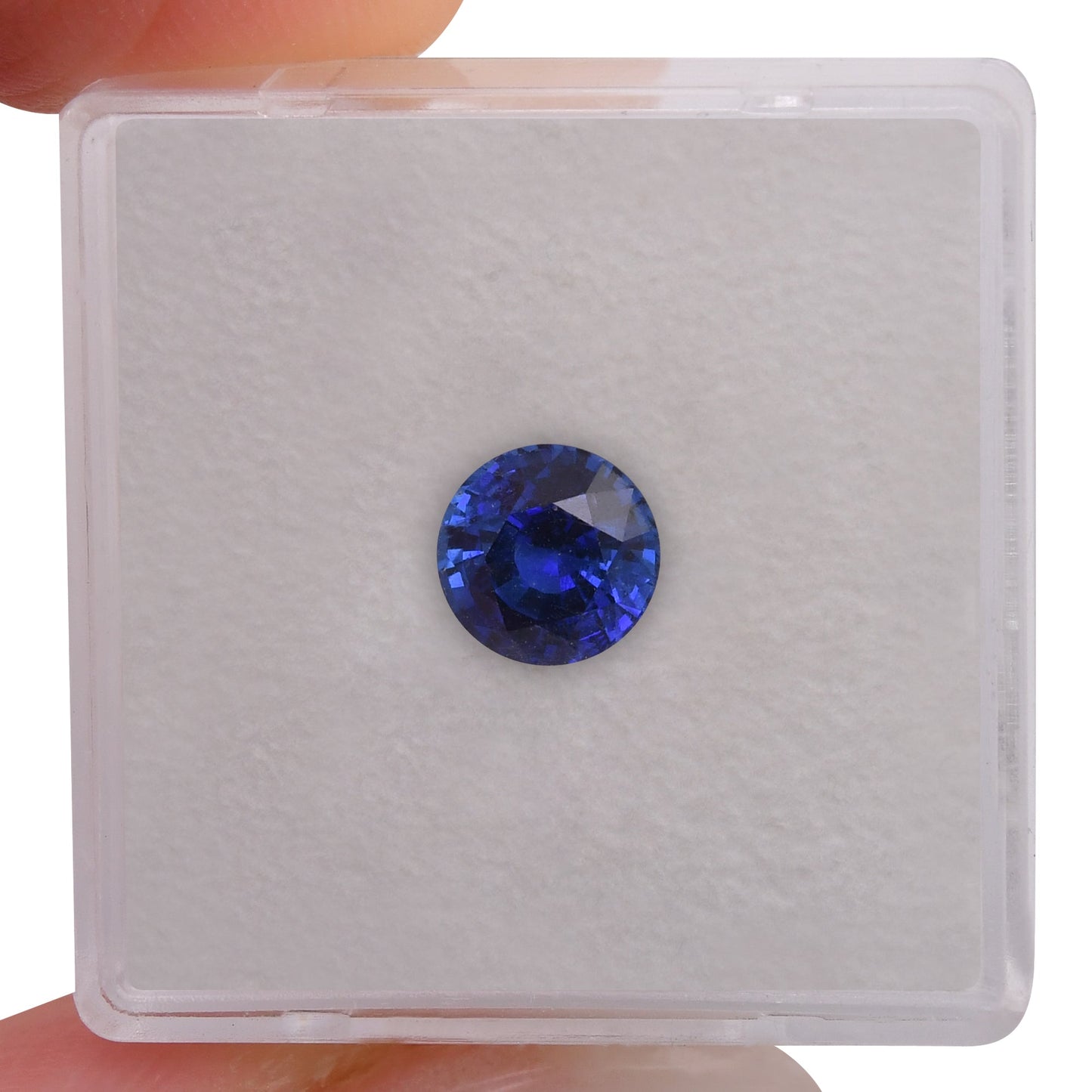 1,33 Karat blauer runder Saphir aus Sri Lanka