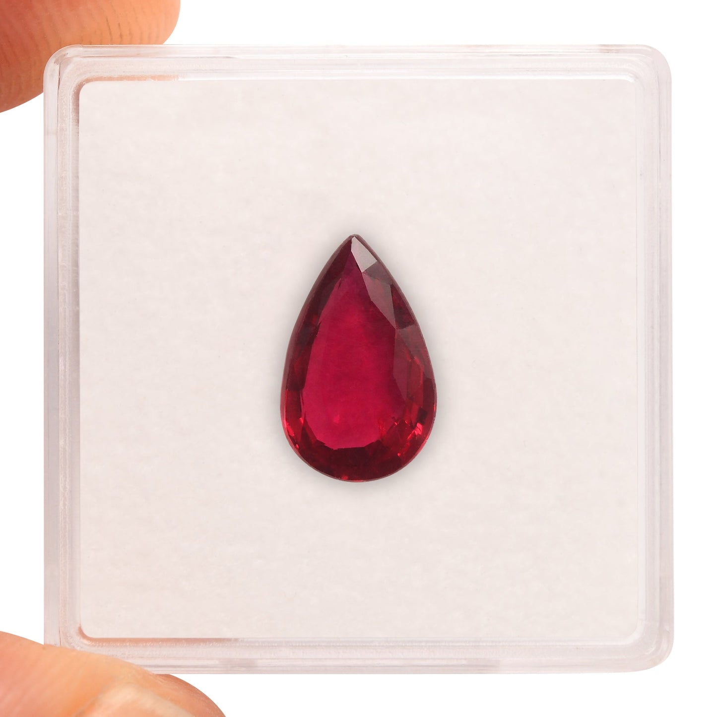 2.06 Carat Red MOZAMBIQUE Pear Ruby GRS