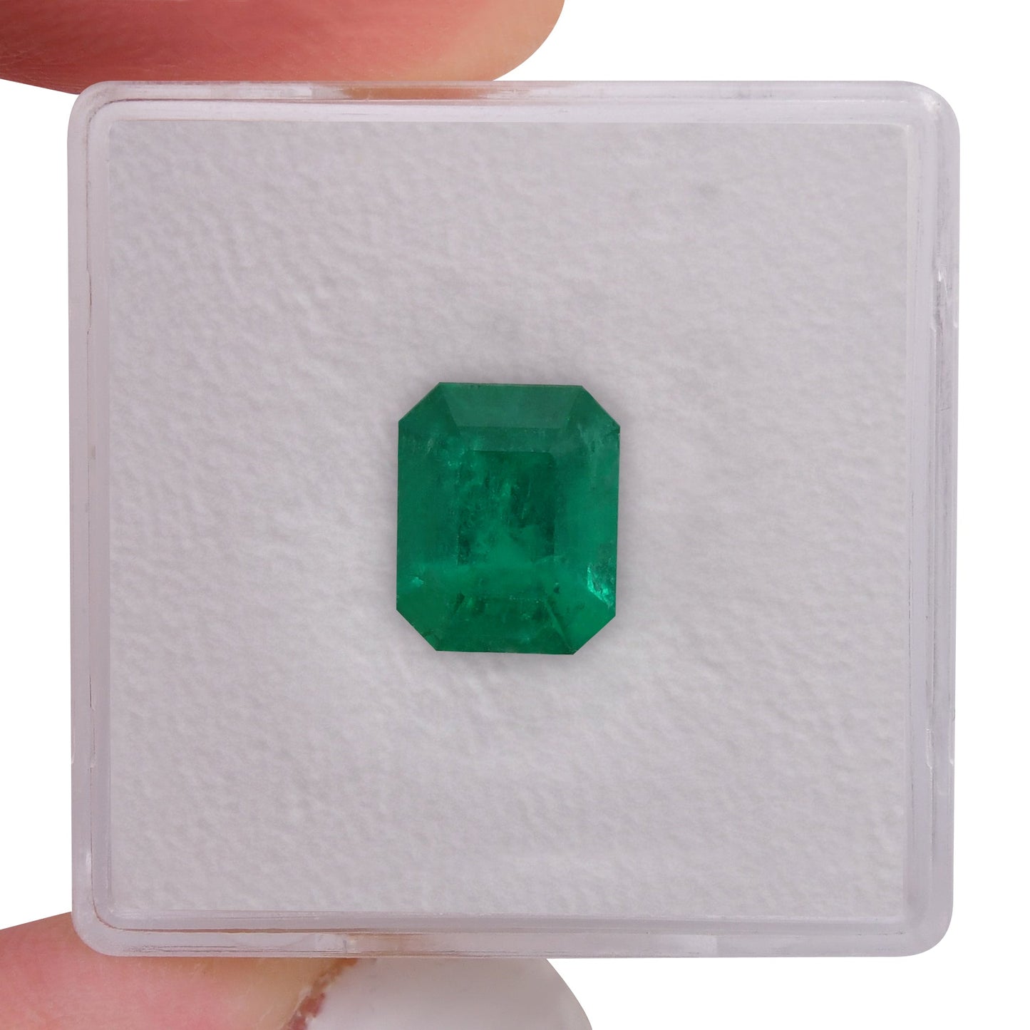 1,85 Karat Grüner kolumbianischer Smaragd Muzo Emerald CD