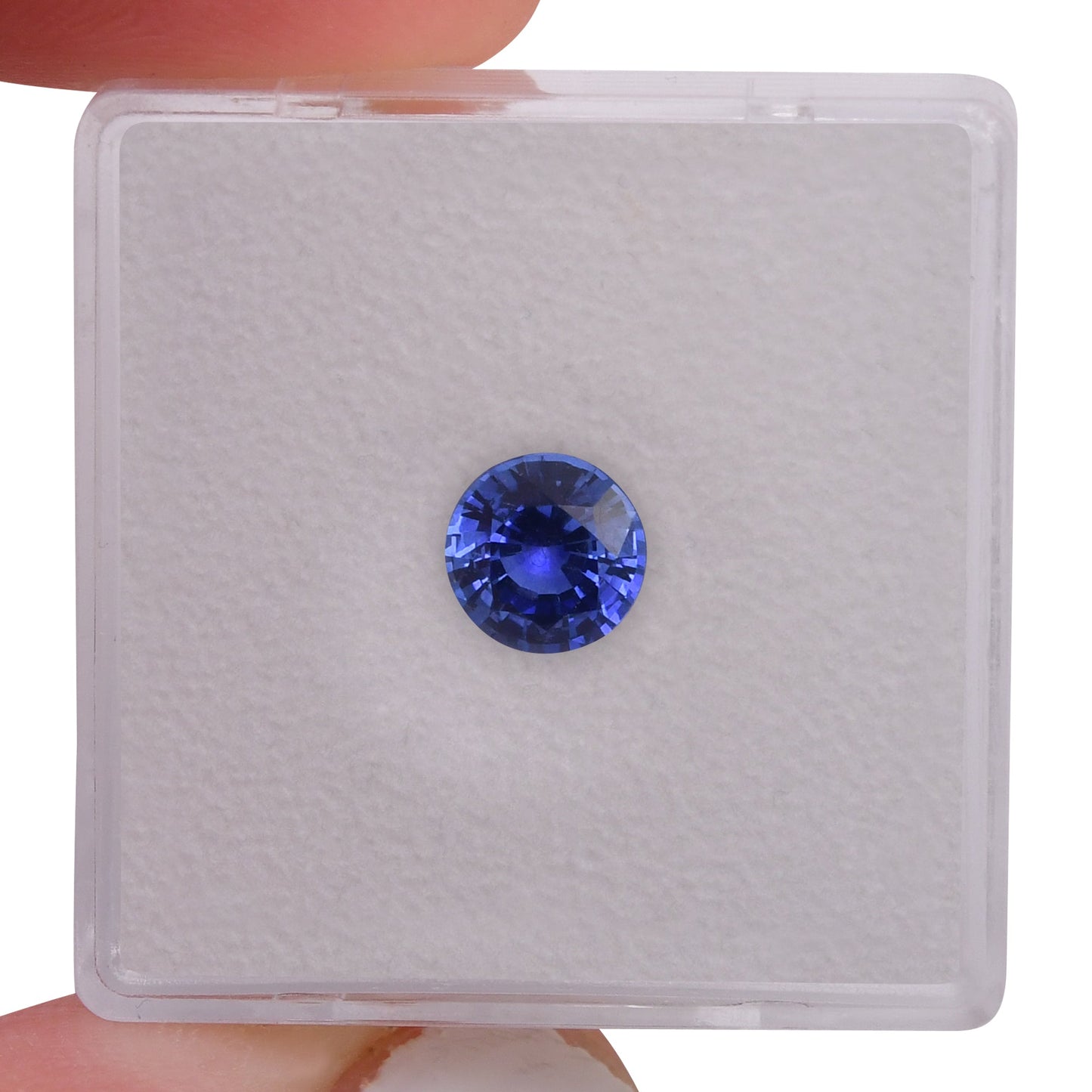 1,07 Karat blauer runder Saphir aus Sri Lanka