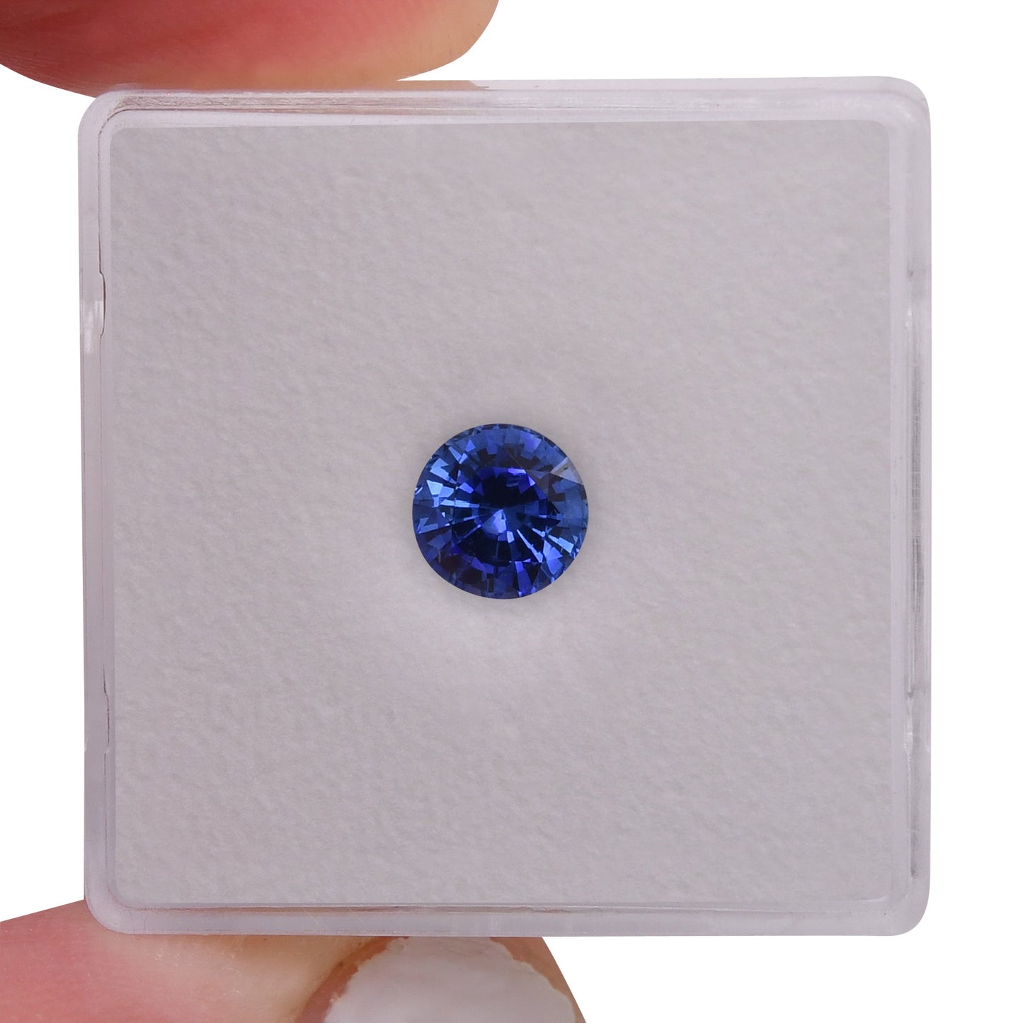 1,03 Karat blauer runder Saphir aus Sri Lanka
