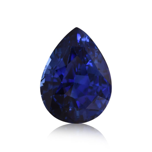 2,03 Karat blauer birnenförmiger Saphir aus Sri Lanka