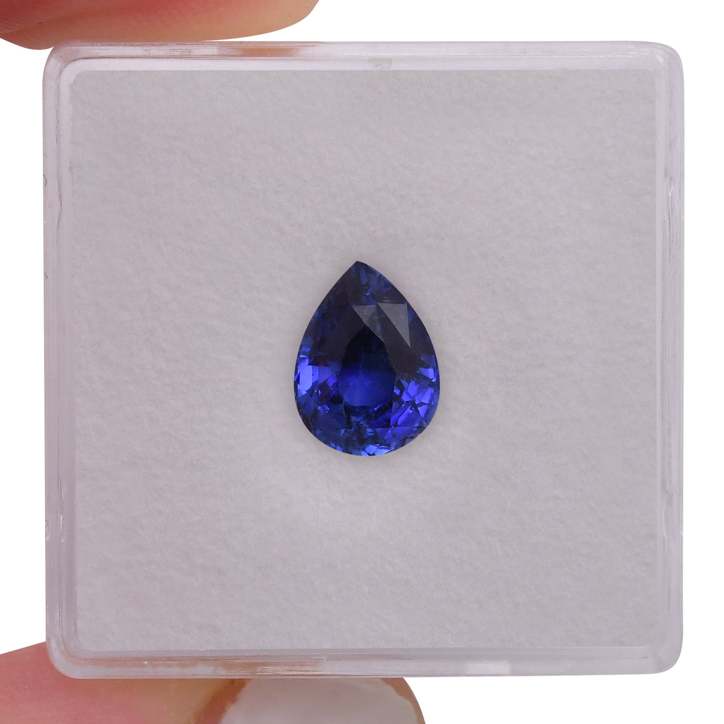 2,03 Karat blauer birnenförmiger Saphir aus Sri Lanka