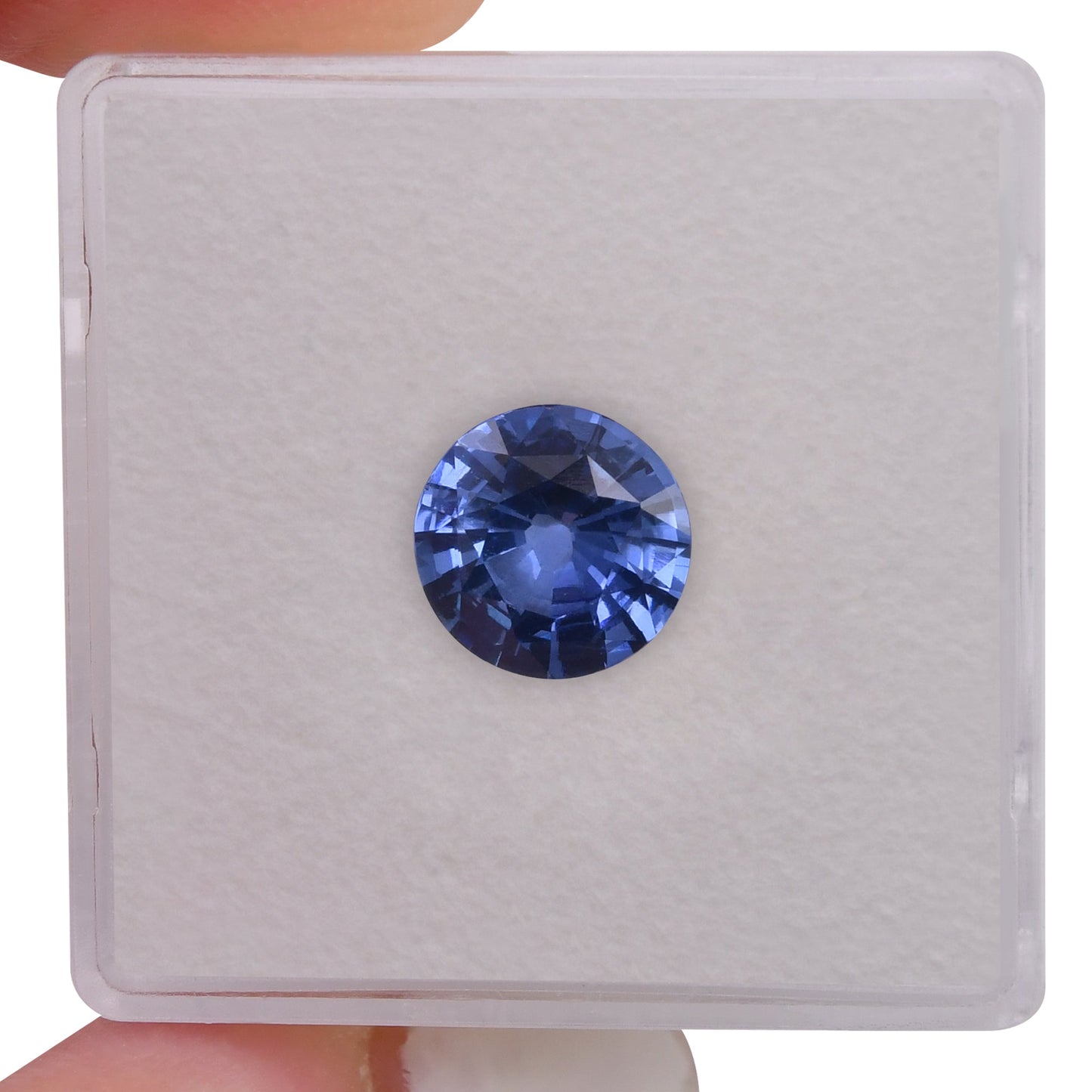 2,02 Karat blauer runder Saphir aus Sri Lanka