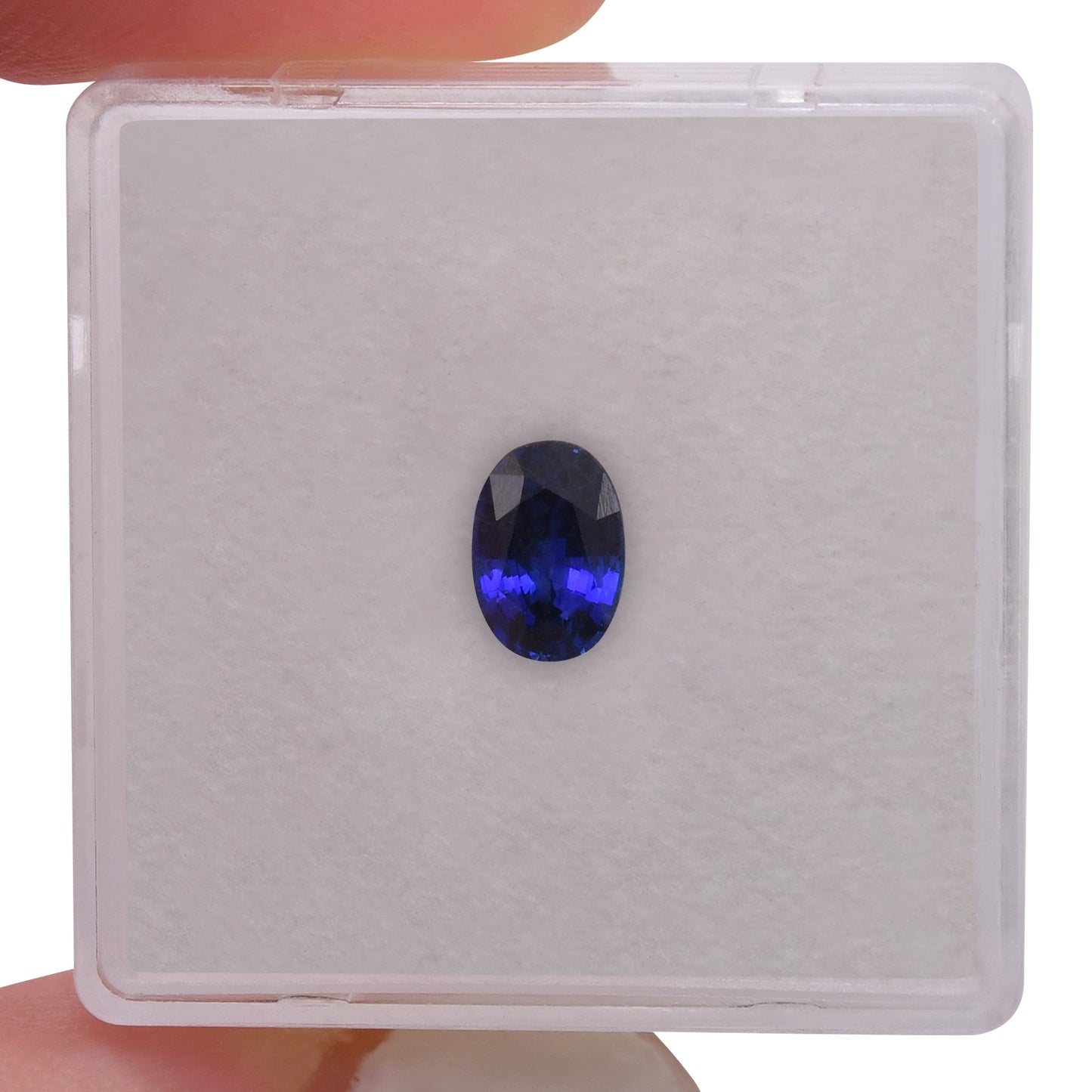 0,88 Karat blauer ovaler Saphir aus Sri Lanka