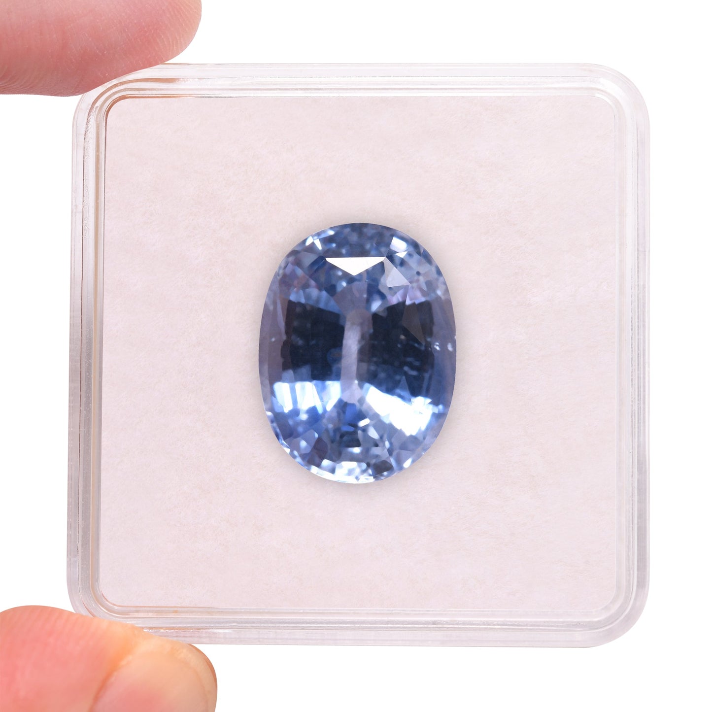 15,07 Karat blauer ovaler Saphir aus Sri Lanka (GRS)
