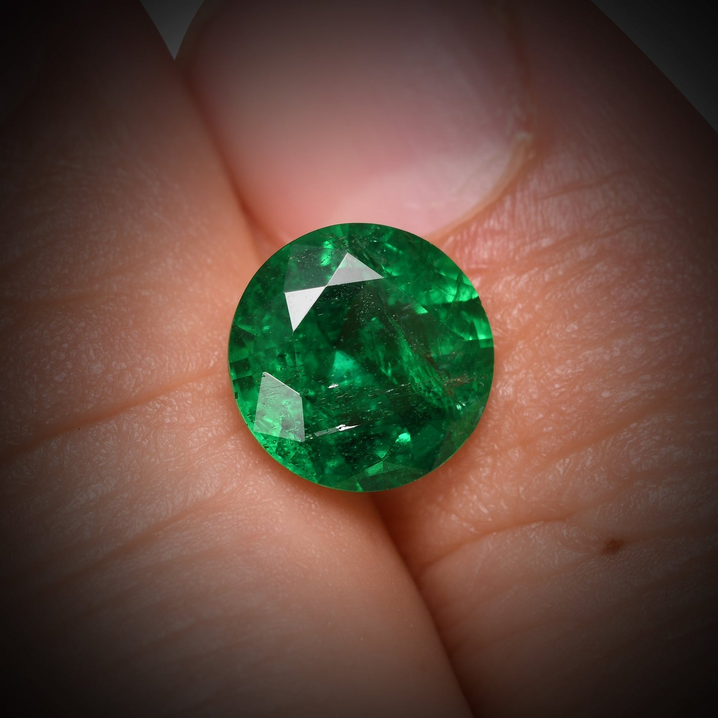 2.38 Carat Green  Round Emerald