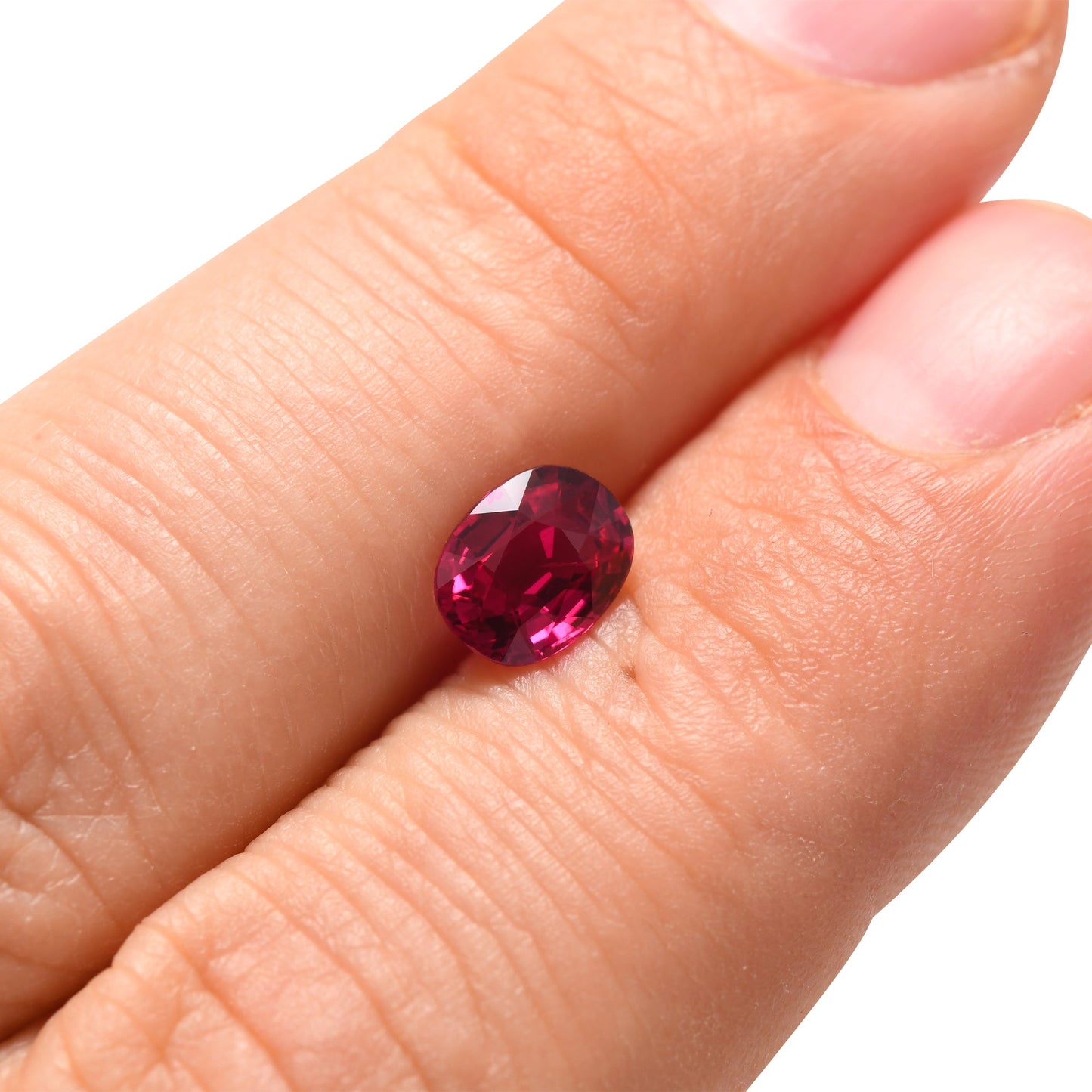 1.59 Carat Red MOZAMBIQUE Oval Ruby GRS