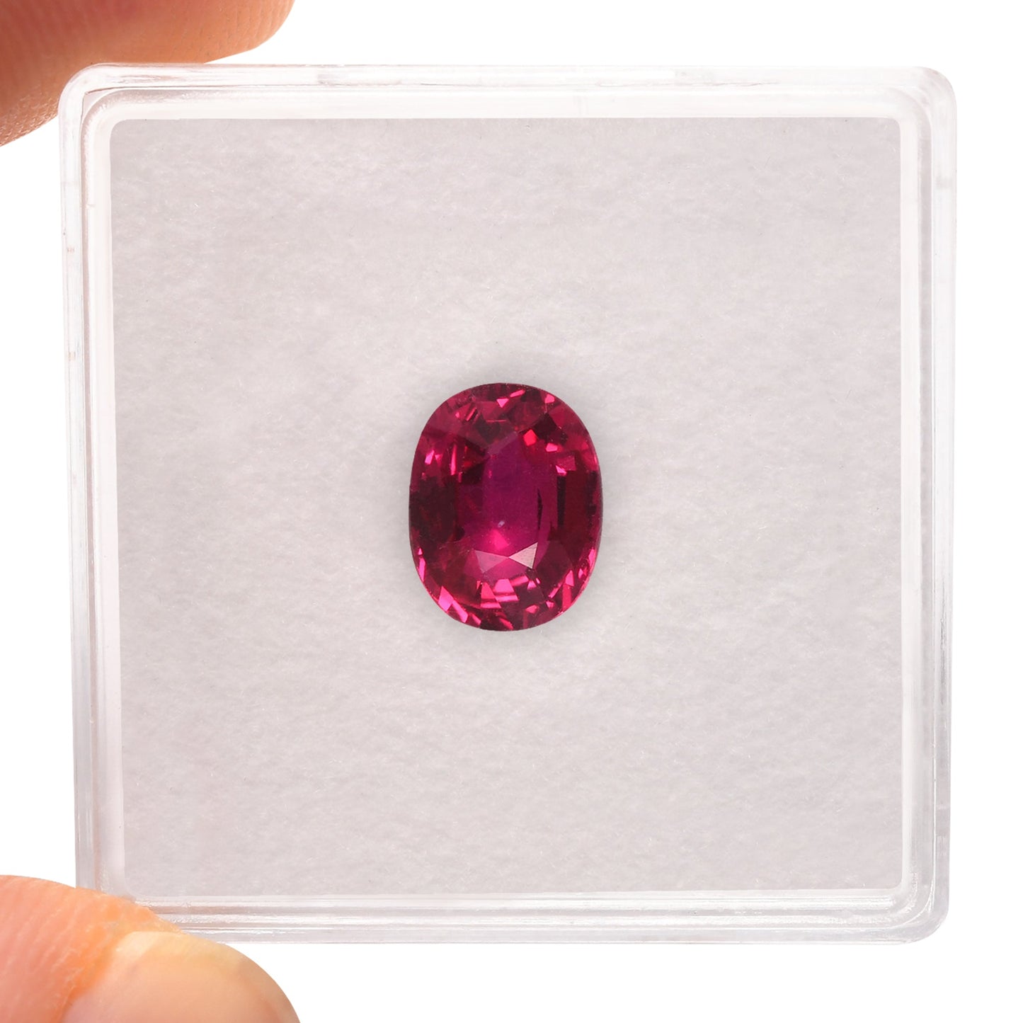 1.59 Carat Red MOZAMBIQUE Oval Ruby GRS