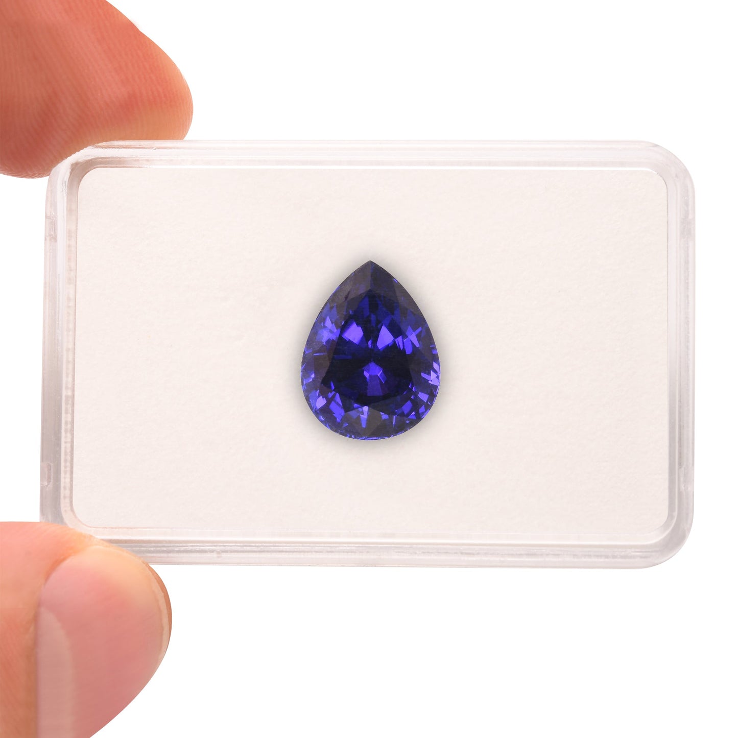 11,57 Karat blauer birnenförmiger Tansanit aus Tansania (GWLAB)