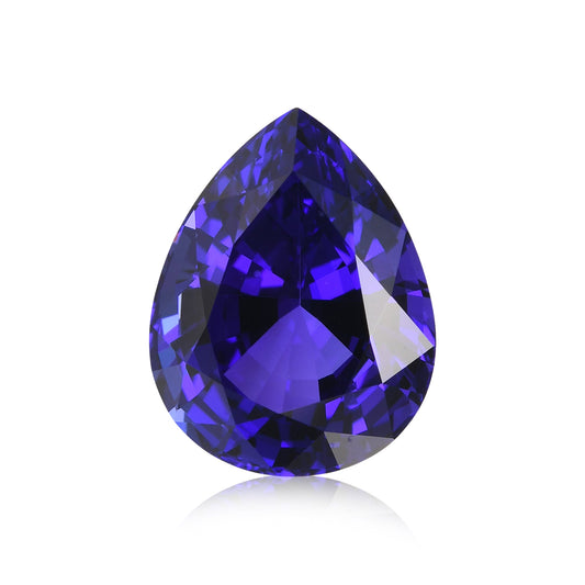 11,57 Karat blauer birnenförmiger Tansanit aus Tansania (GWLAB)