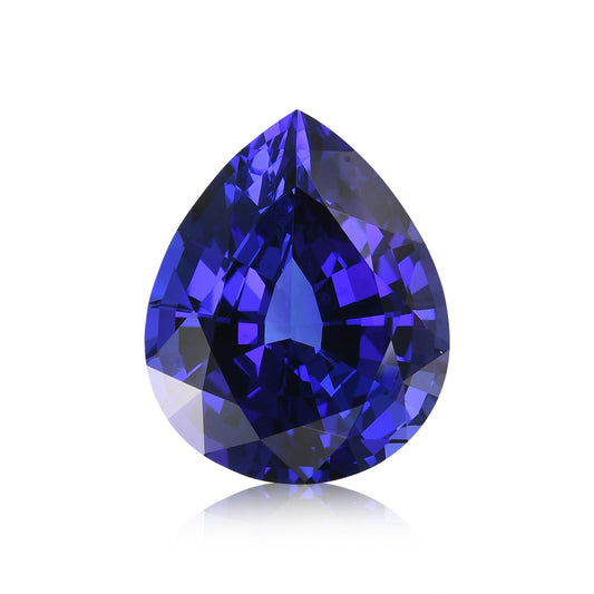 11,57 Karat blauer birnenförmiger Tansanit aus Tansania (GWLAB)