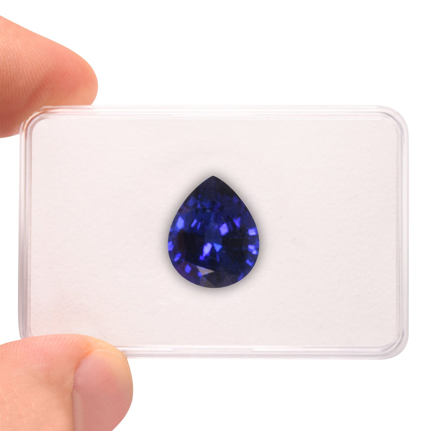 11,57 Karat blauer birnenförmiger Tansanit aus Tansania (GWLAB)