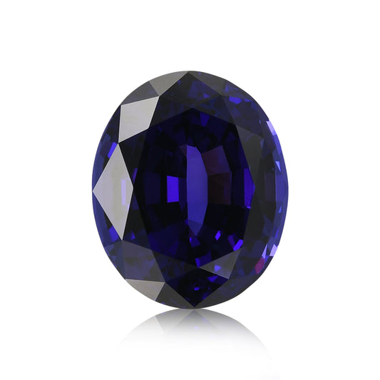 13,66 Karat blauer ovaler Tansanit aus Tansania, GWLAB