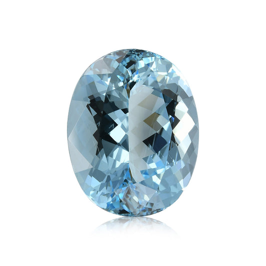 14,07 Karat blauer ovaler Aquamarin aus Madagaskar, GWLAB
