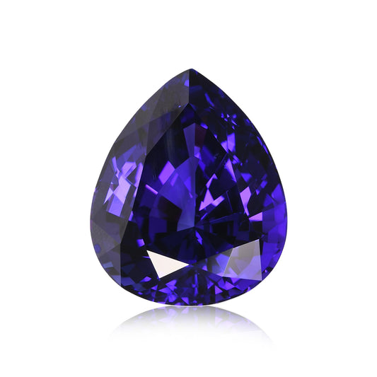 14,66 Karat blauer birnenförmiger Tansanit aus Tansania (GWLAB)