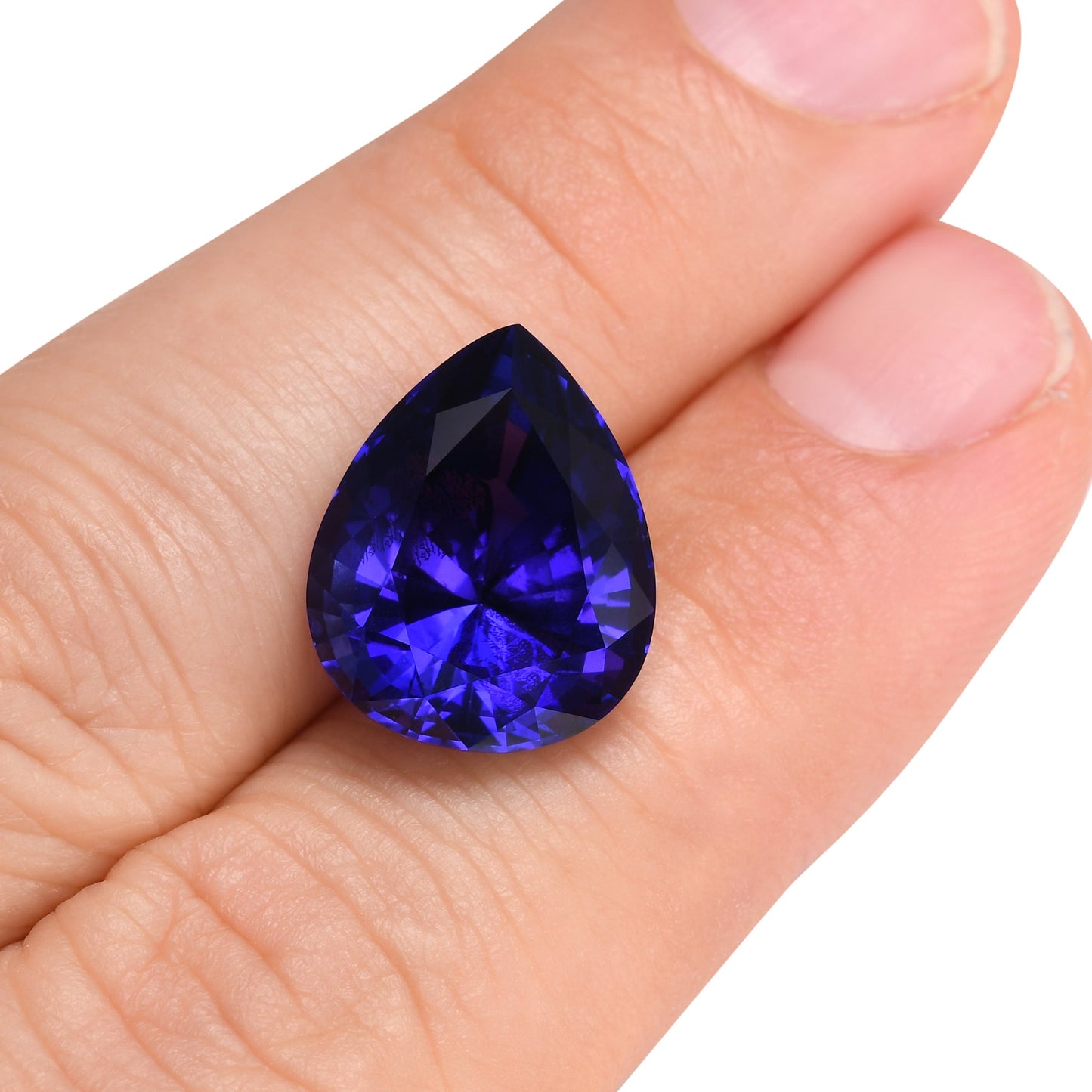 14,66 Karat blauer birnenförmiger Tansanit aus Tansania (GWLAB)