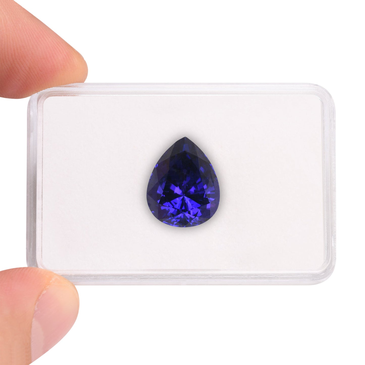 14,66 Karat blauer birnenförmiger Tansanit aus Tansania (GWLAB)