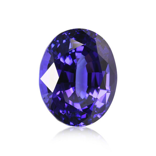 15,27 Karat blauer ovaler Tansanit aus Tansania, GWLAB