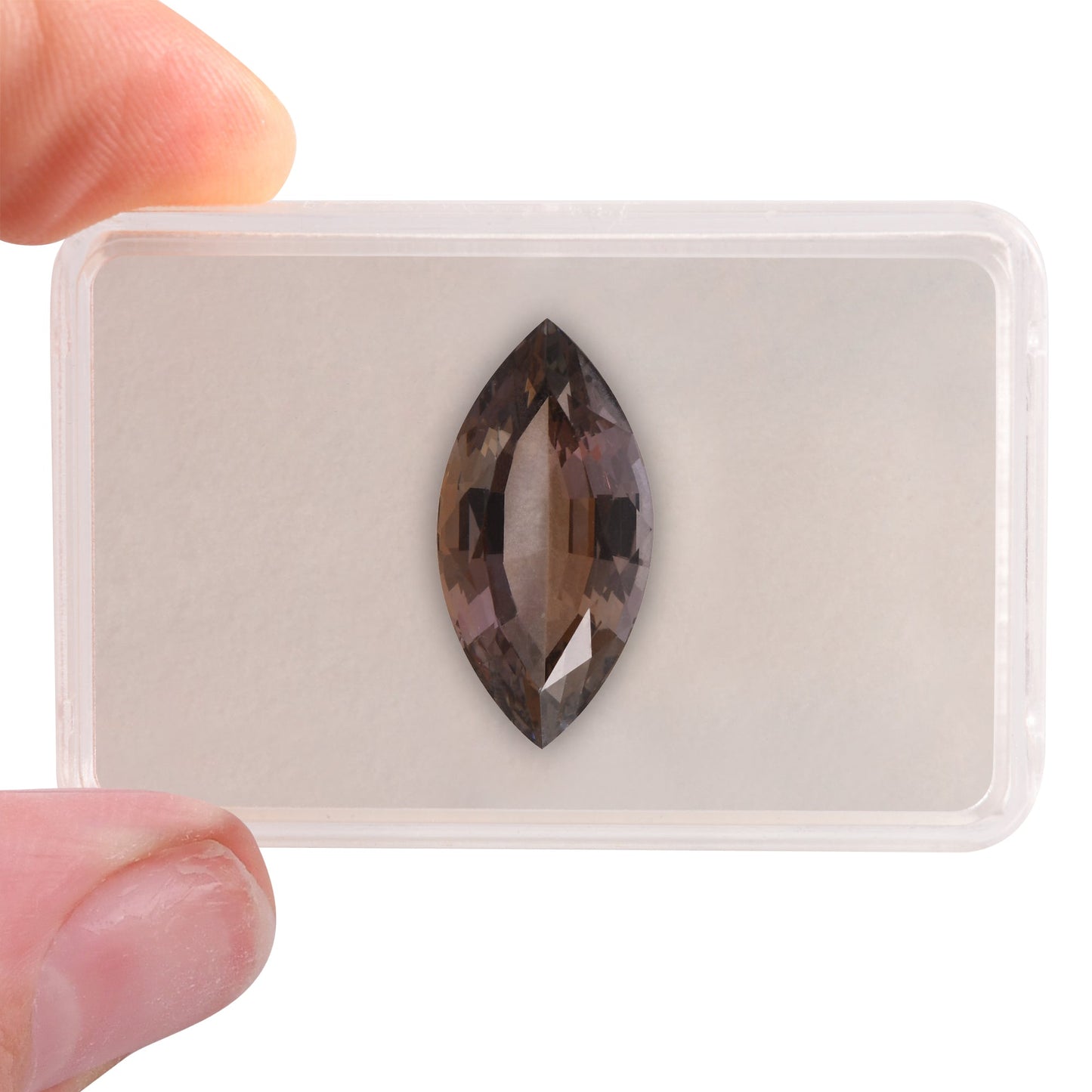 17,03 Karat orangefarbener tansanischer Marquise-Tansanit (GWLAB)