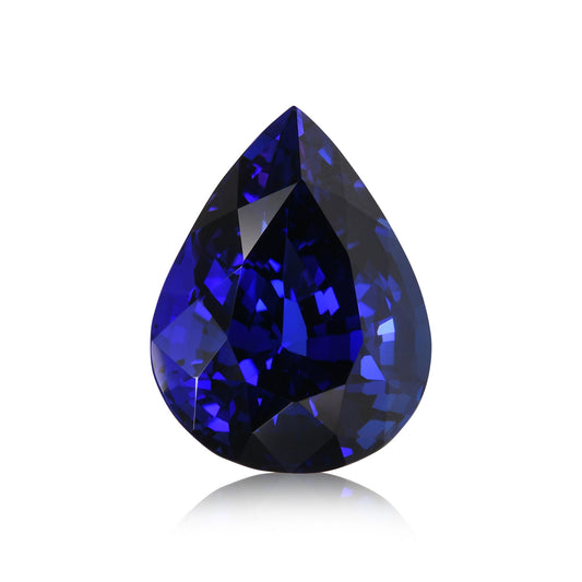 24,22 Karat blauer birnenförmiger Tansanit aus Tansania, GWLAB