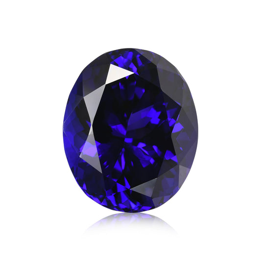 95,99 Karat blauer ovaler Tansanit aus Tansania, GWLAB
