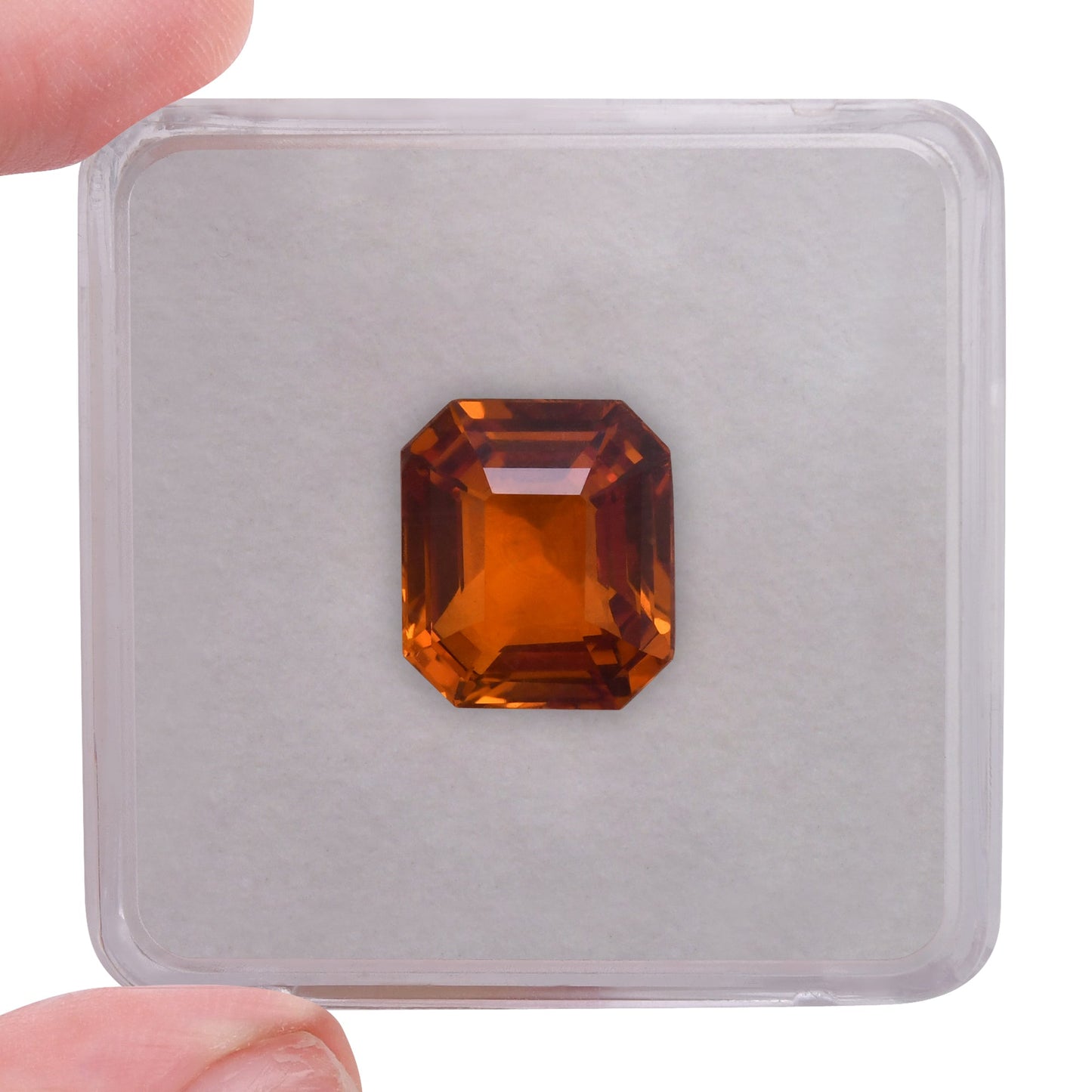 10,03 Karat Orange SRI LANKAN Smaragd Saphir CD