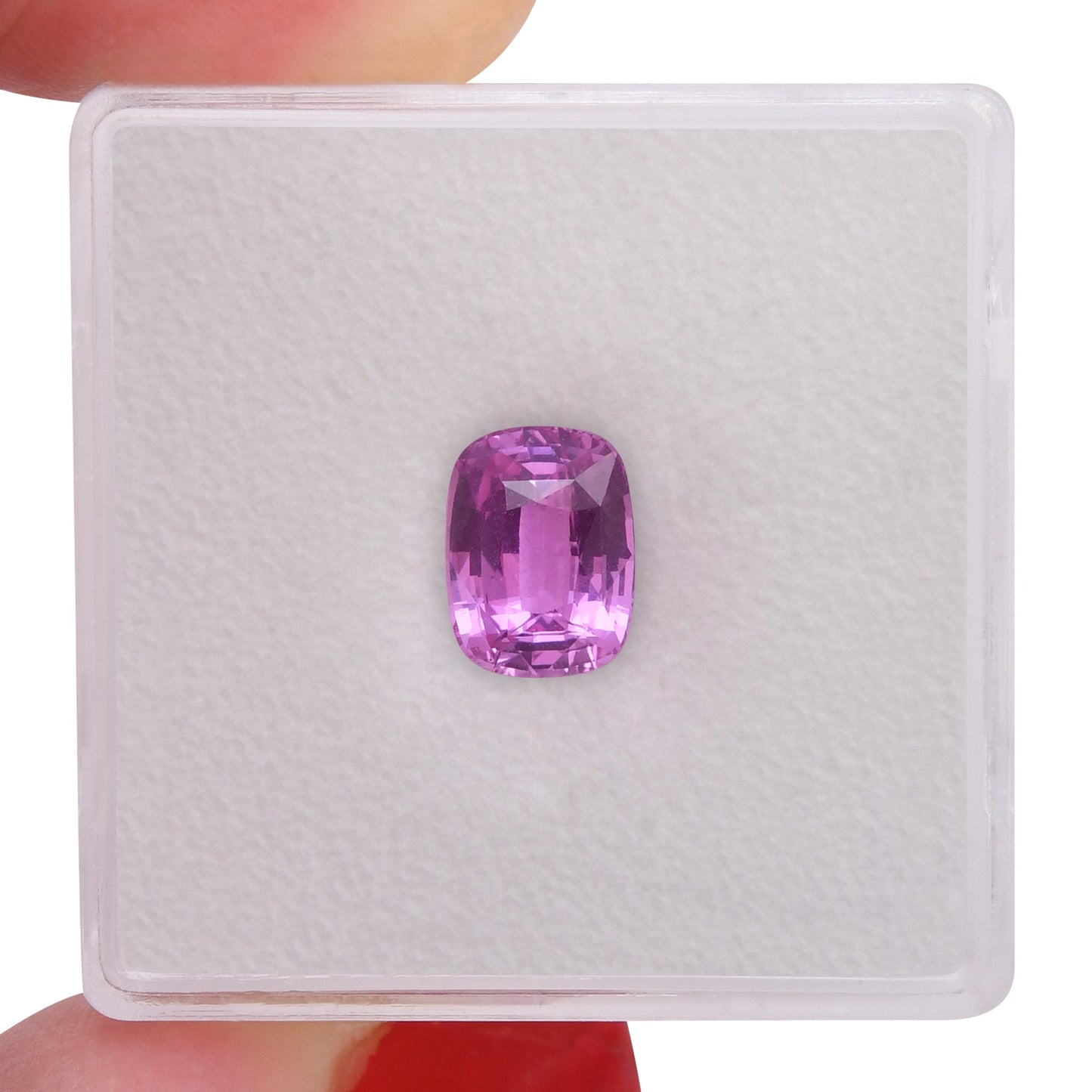 1,54 Karat rosafarbener MADAGASKAR-Kissen-Saphir