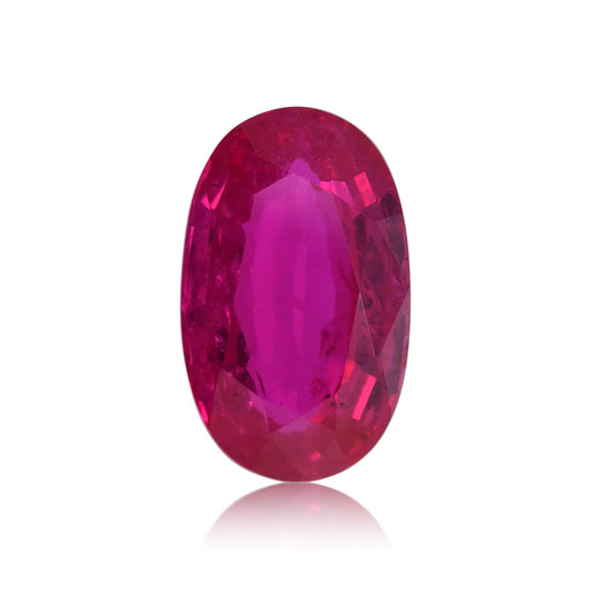 4,62 Karat roter ovaler Rubin aus Tadschikistan (Gubelin, unbehandelt)
