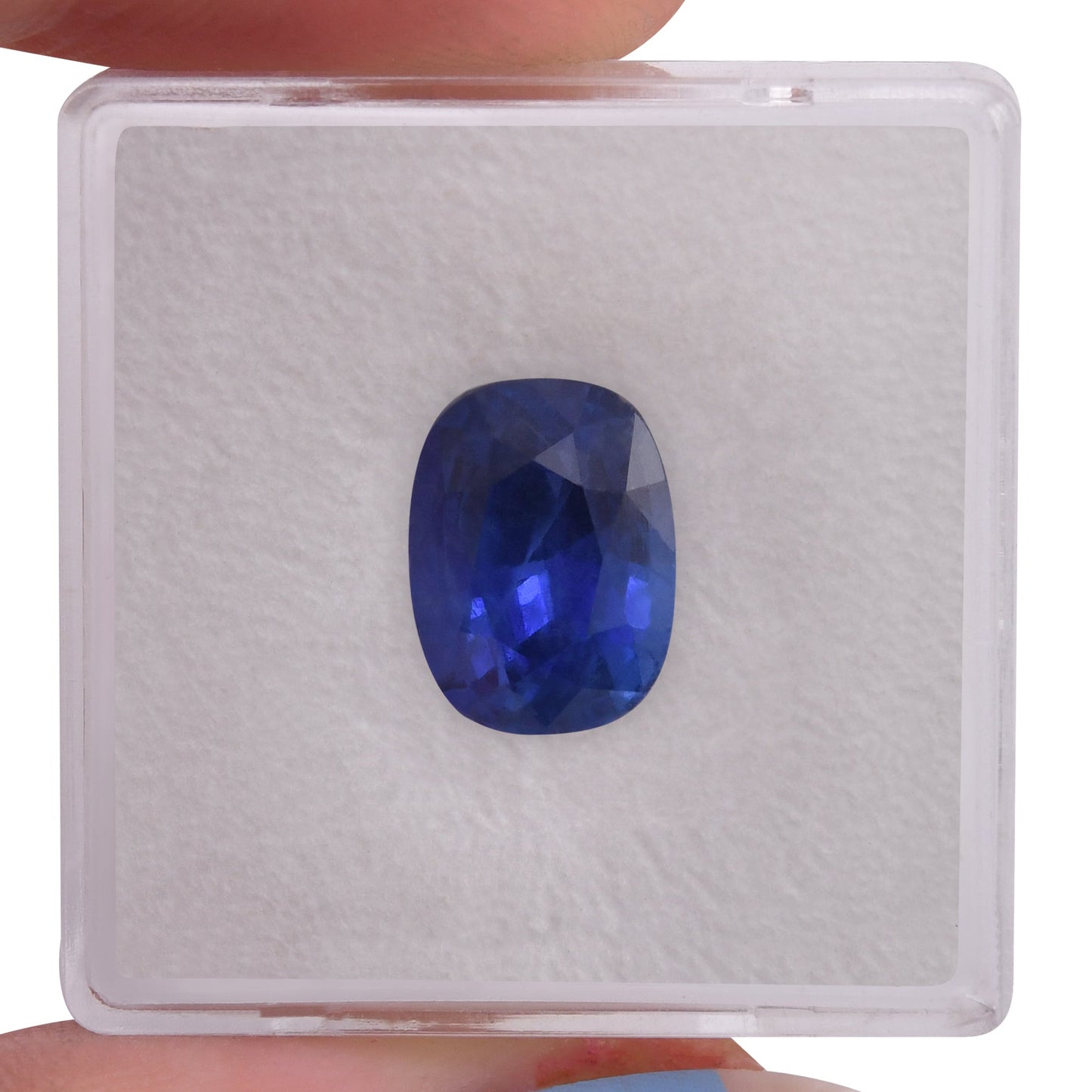 4,62 Karat blauer burmesischer Kissen-Saphir AGL