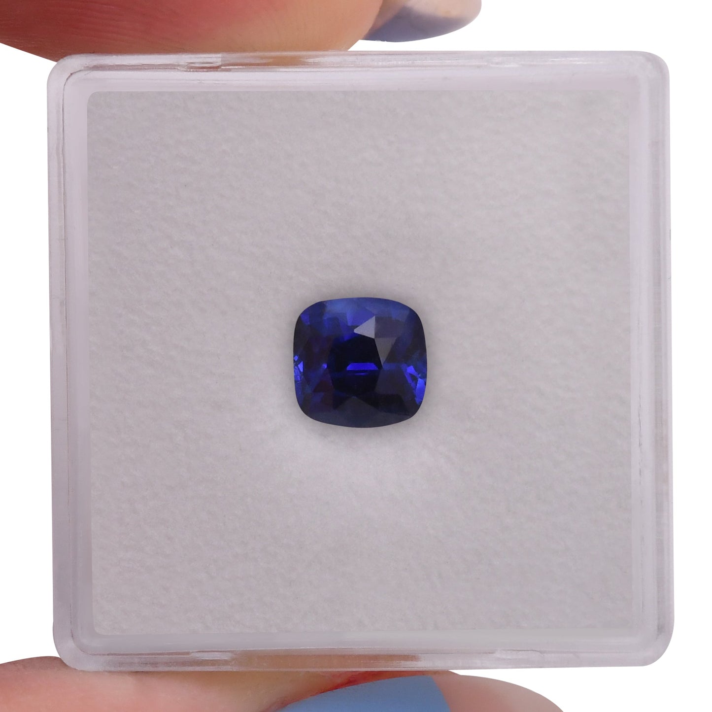 1,32 Karat blauer Kissen-Saphir AGL