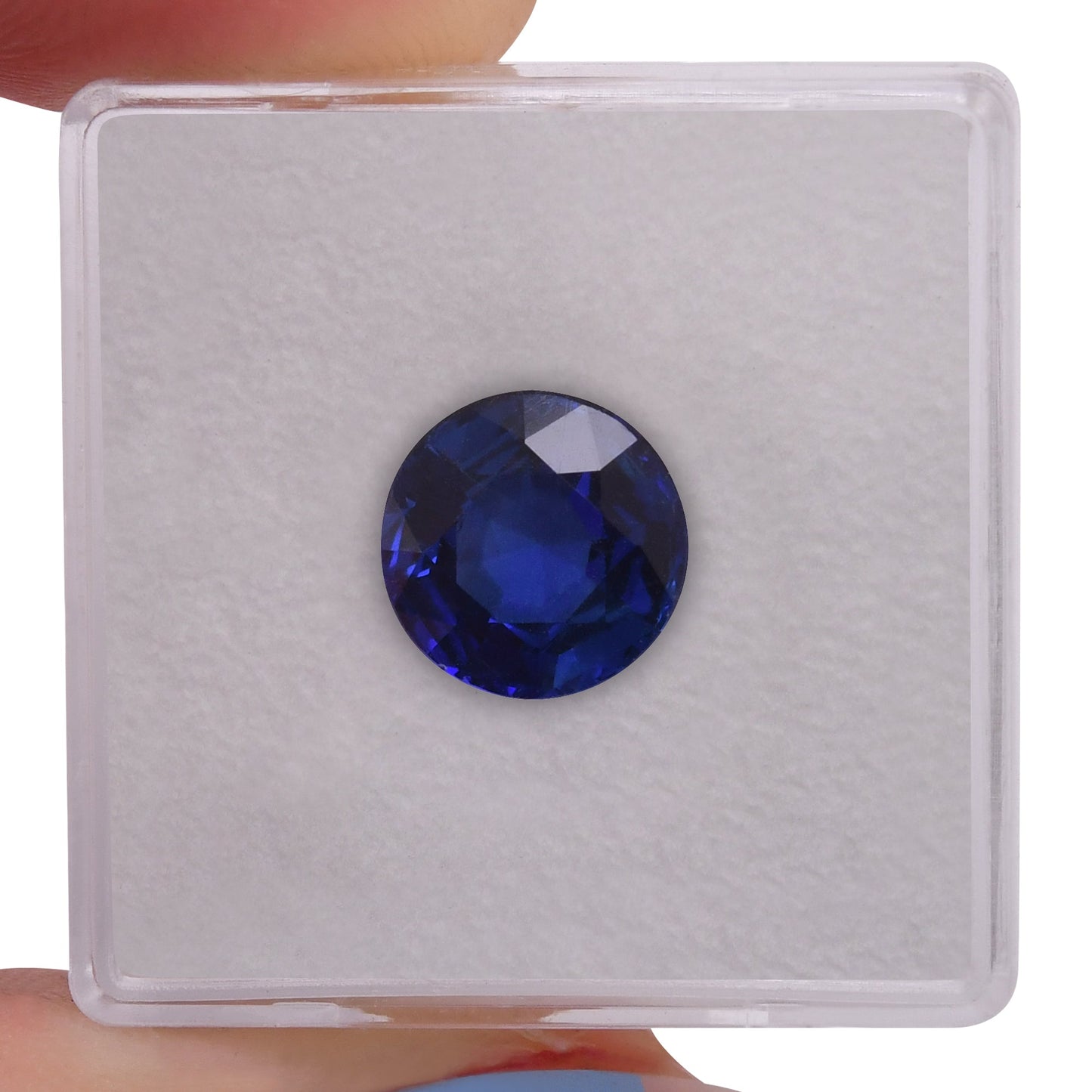 3.52 Carat Blue BURMESE Round Sapphire AGL