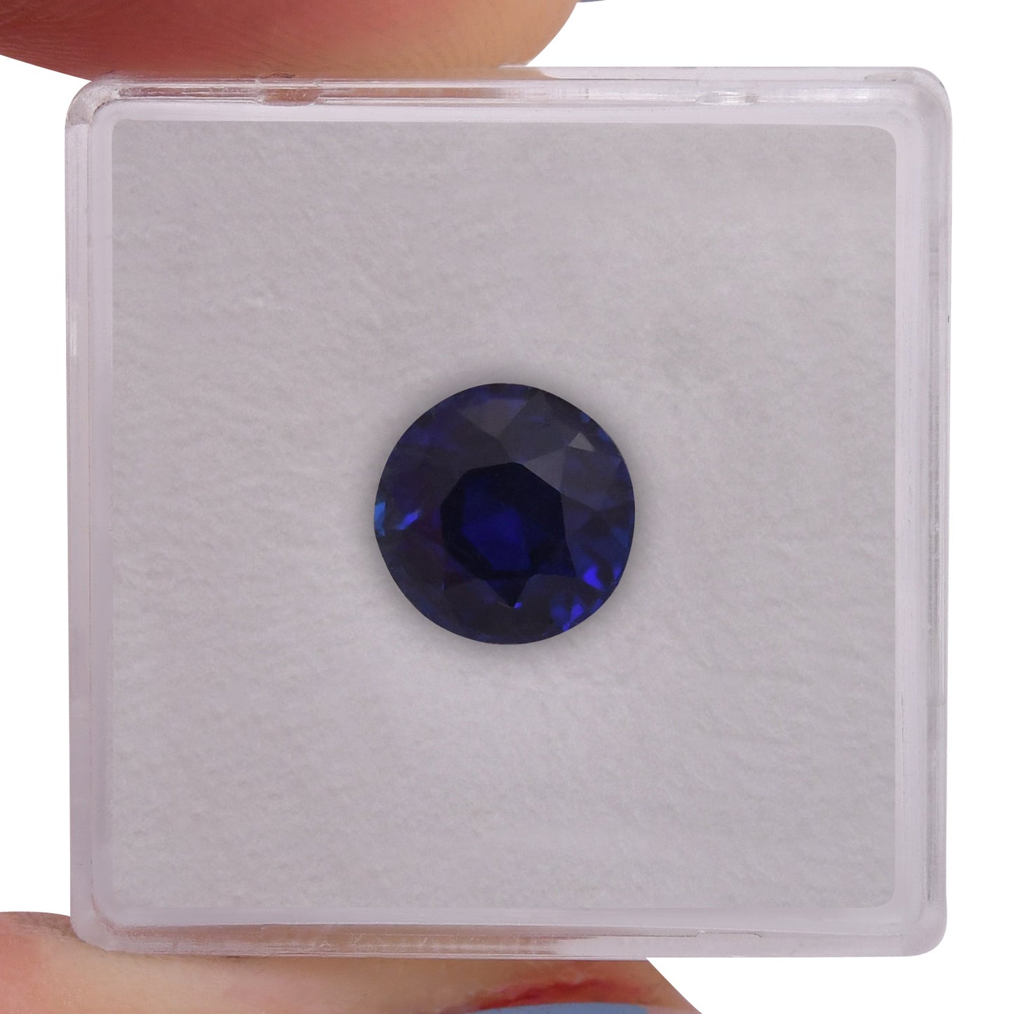 3,06 Karat blauer runder MADAGASCAR-Saphir AGL