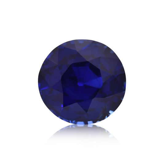 3,06 Karat blauer runder MADAGASCAR-Saphir AGL