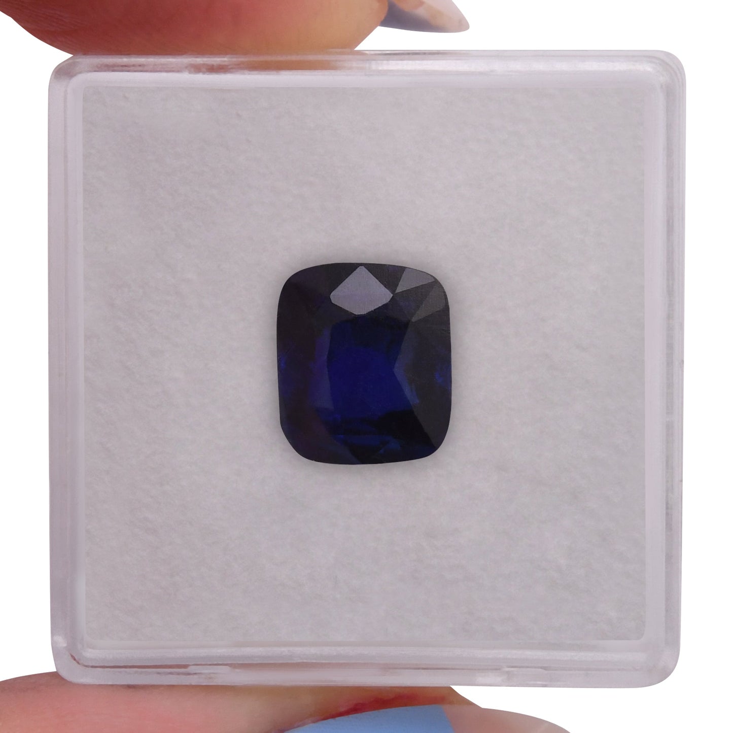 3,56 Karat blauer MADAGASCAR Kissen-Saphir AGL