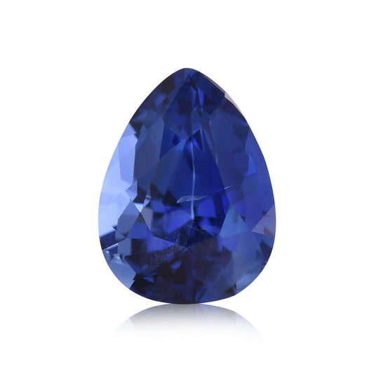 1,76 Karat blauer Birnensaphir AGL