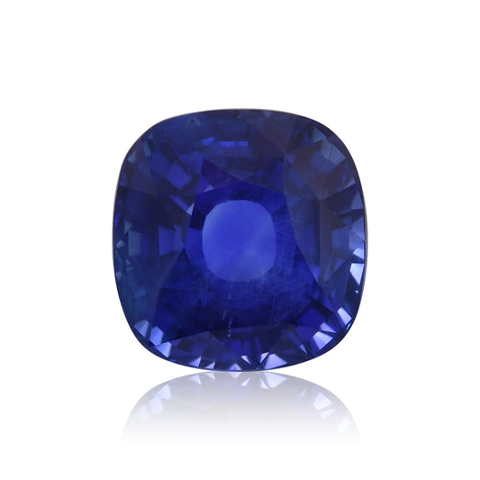 6,08 Karat blauer sri-lankischer Kissen-Saphir GRS
