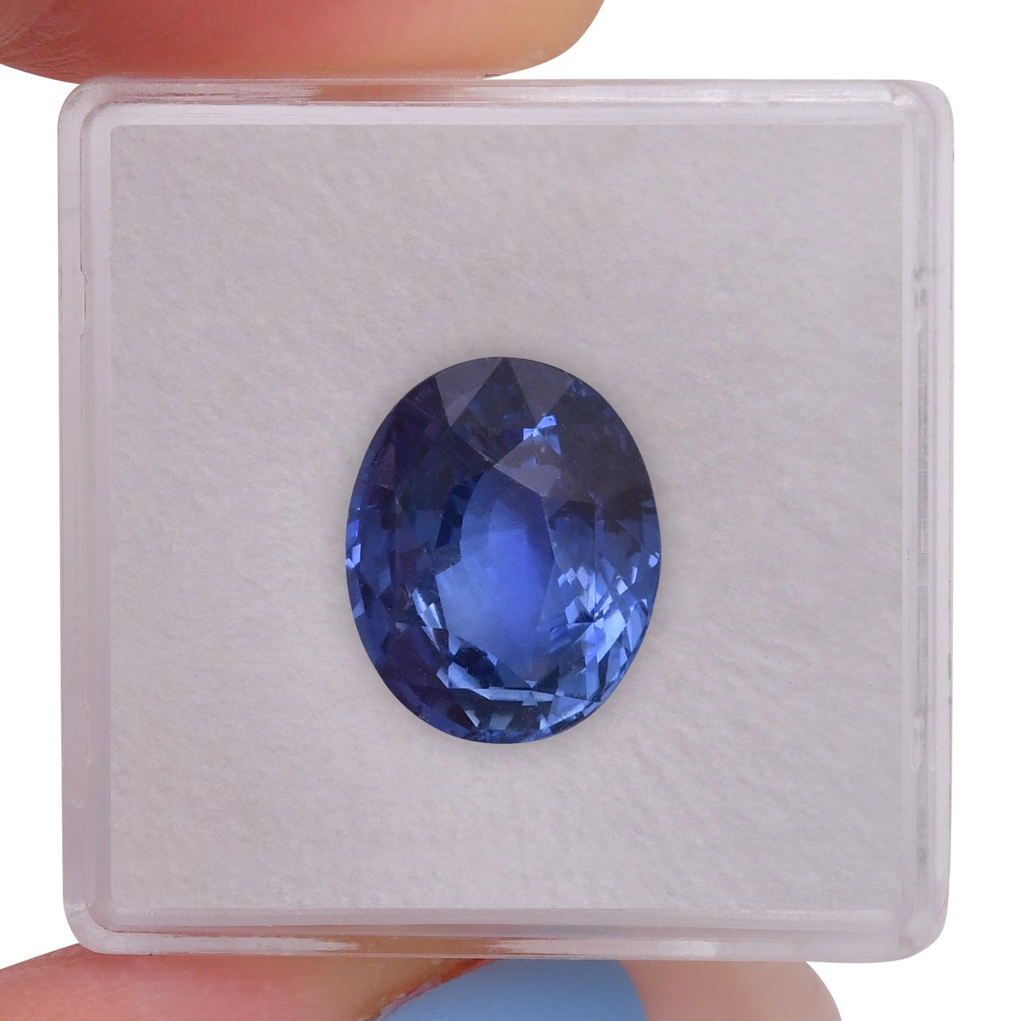 7,12 Karat blauer ovaler Saphir aus Sri Lanka (AGL)