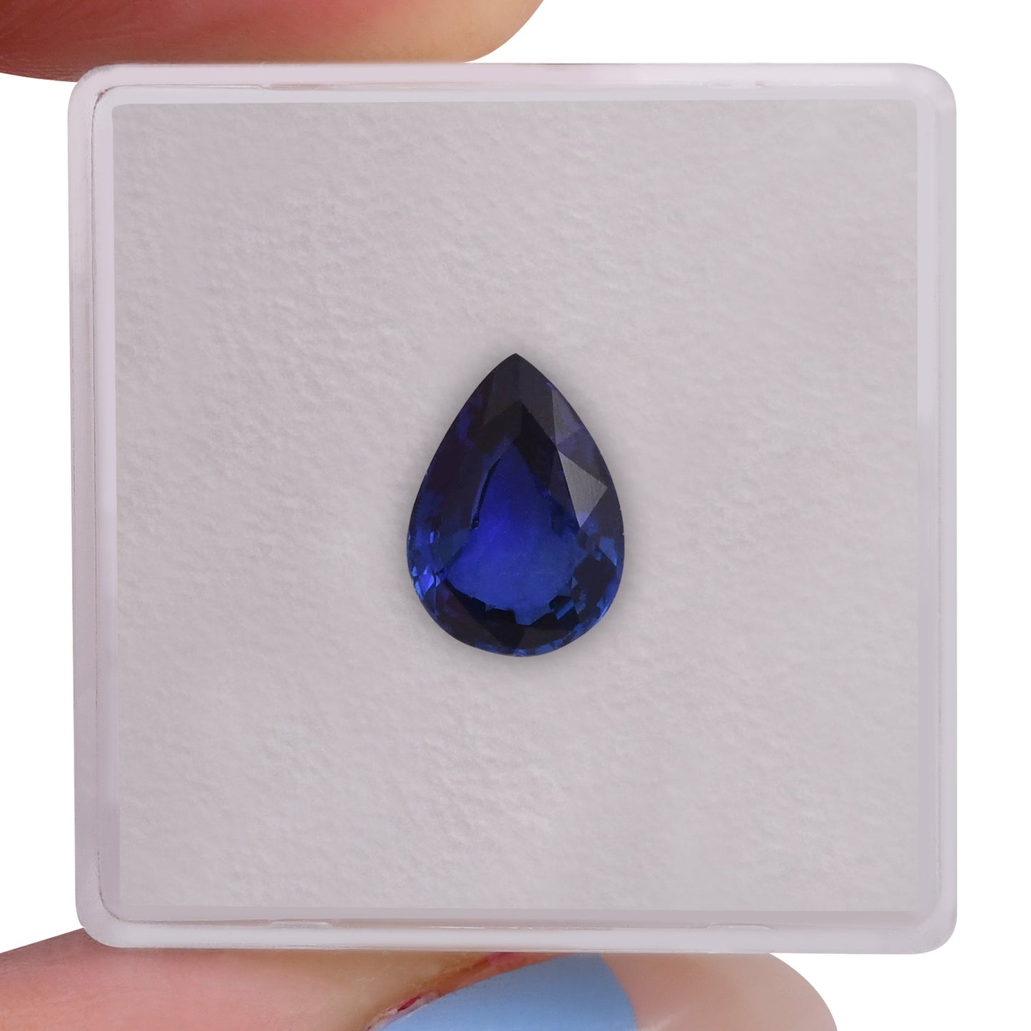 2,01 Karat blauer birnenförmiger Saphir aus Sri Lanka (CD)