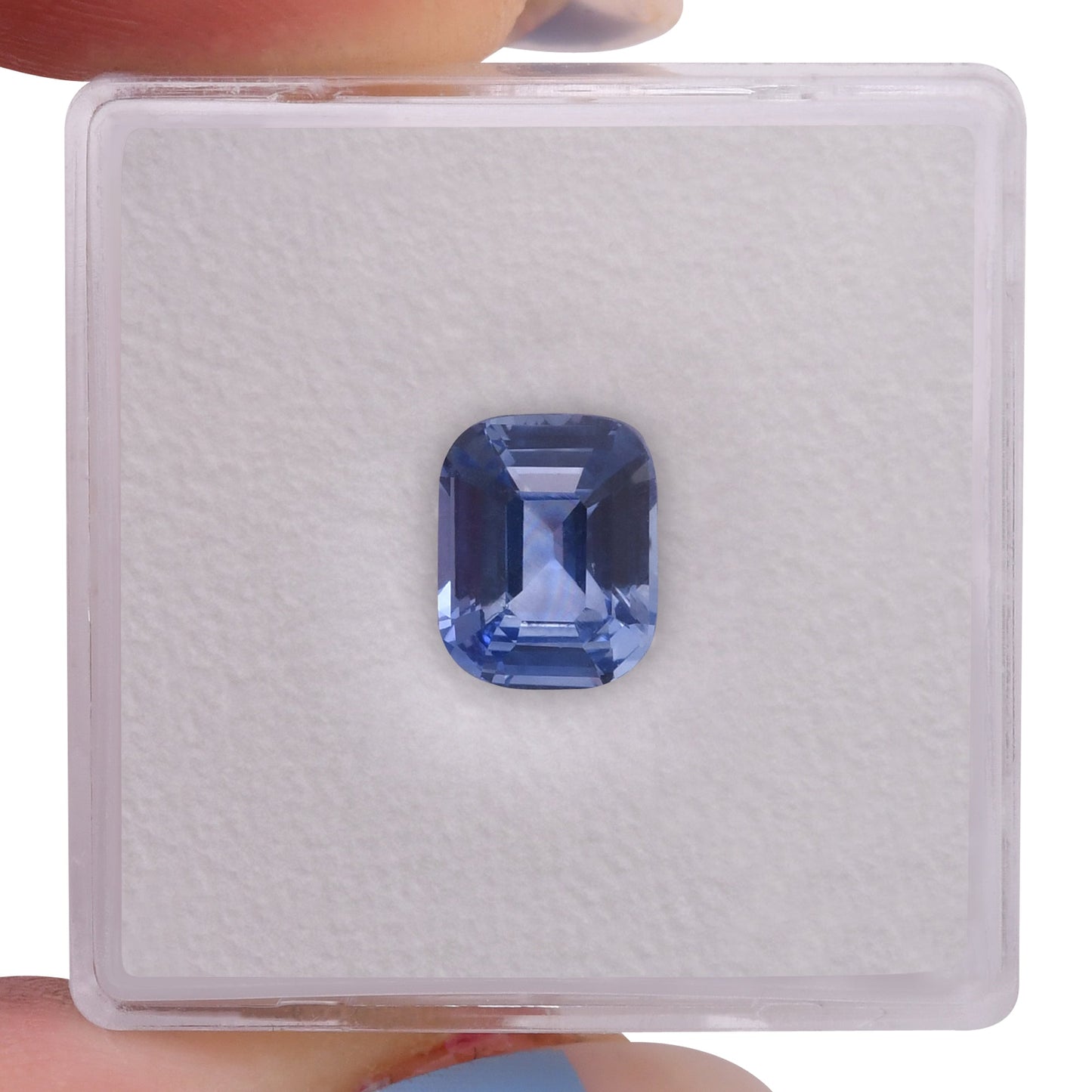 2,01 Karat blauer Kissen-Saphir aus Sri Lanka