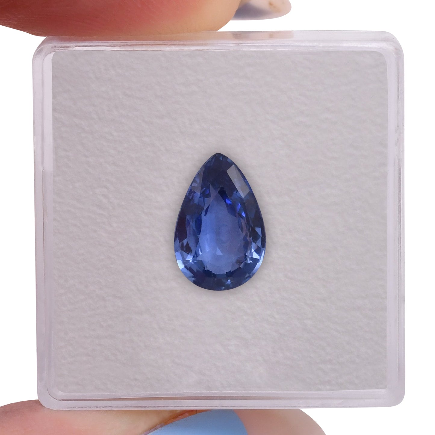 2,51 Karat blauer birnenförmiger Saphir aus Sri Lanka (CD)