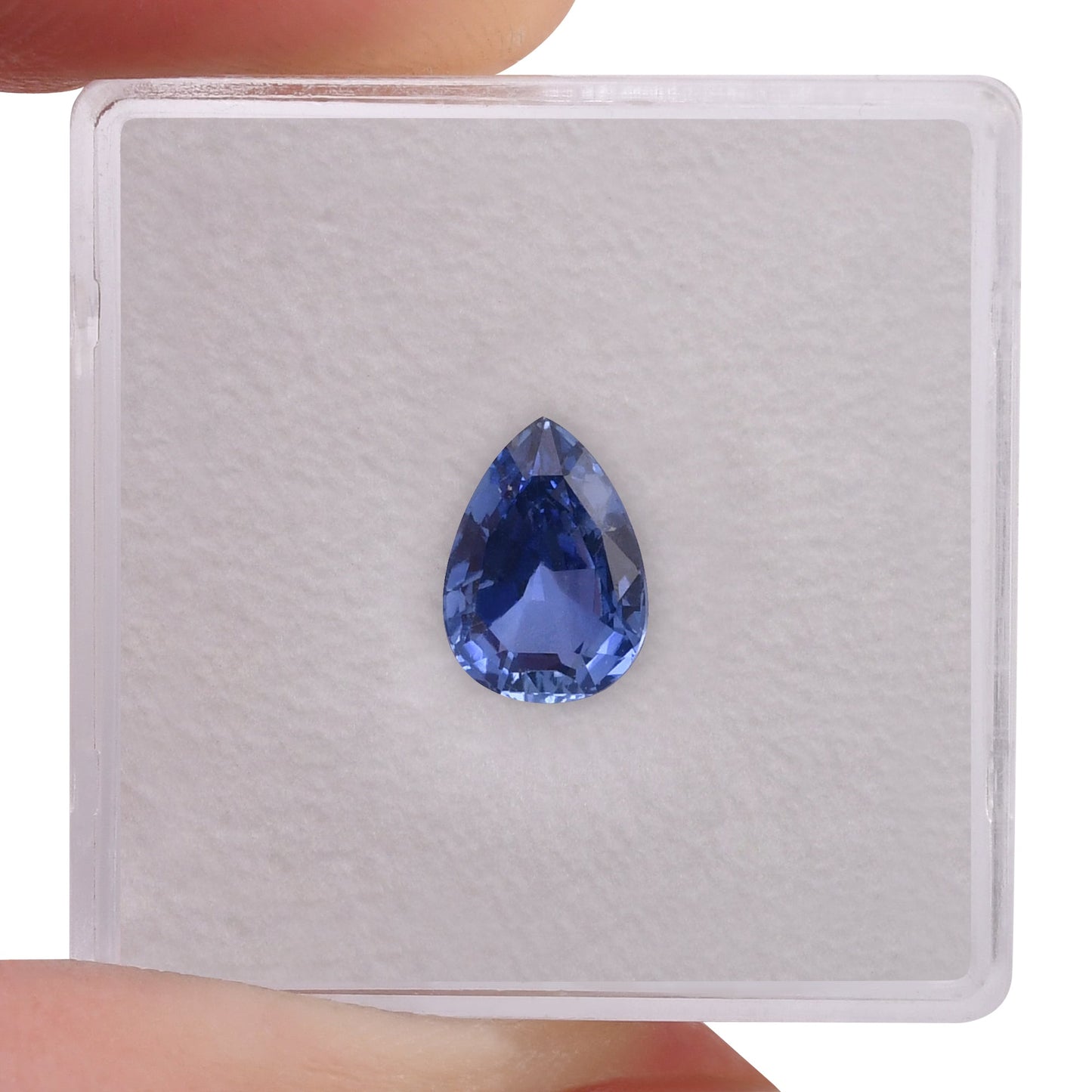 1,54 Karat blauer birnenförmiger Saphir aus Sri Lanka