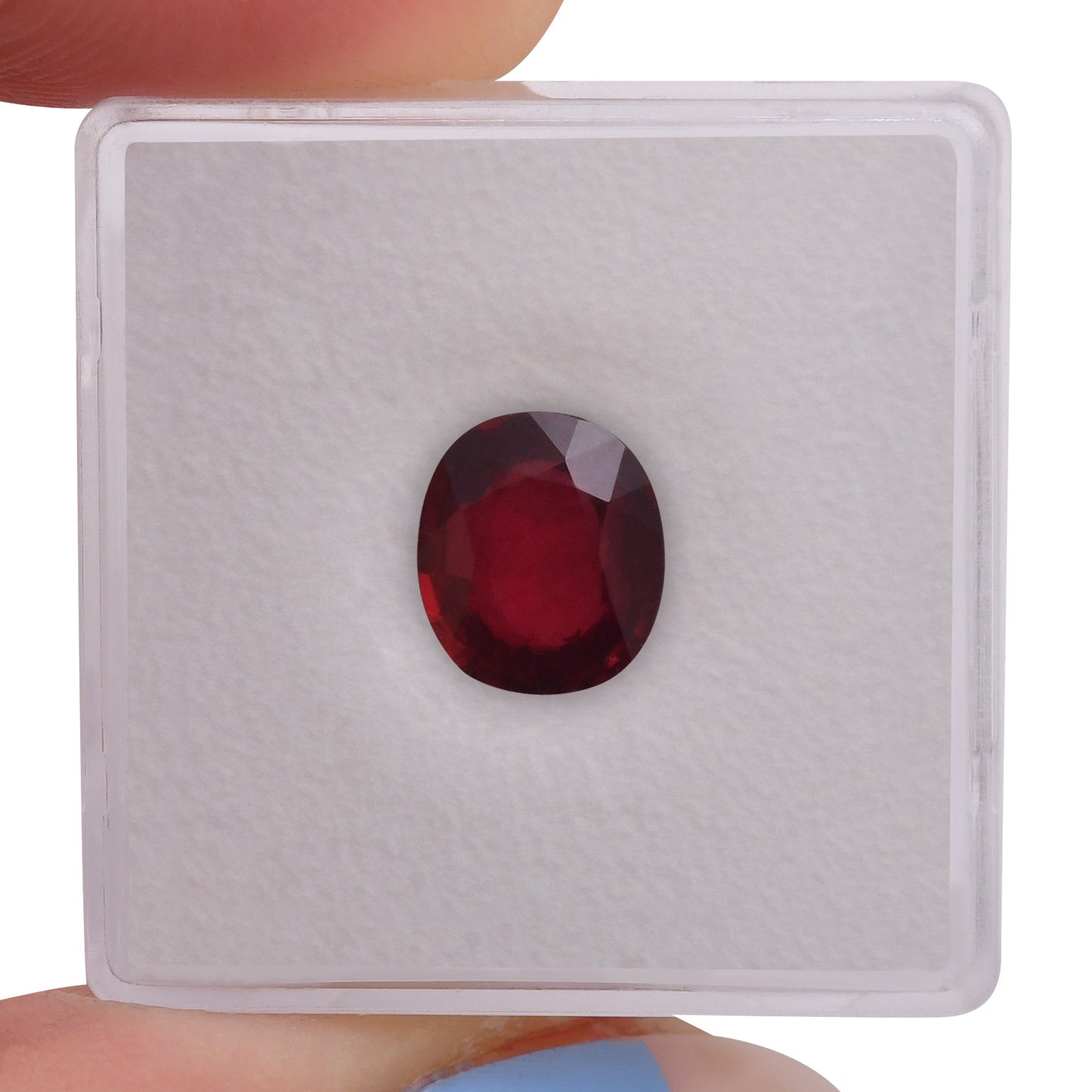 2.45 Carat Red MOZAMBIQUE Oval Ruby GRS