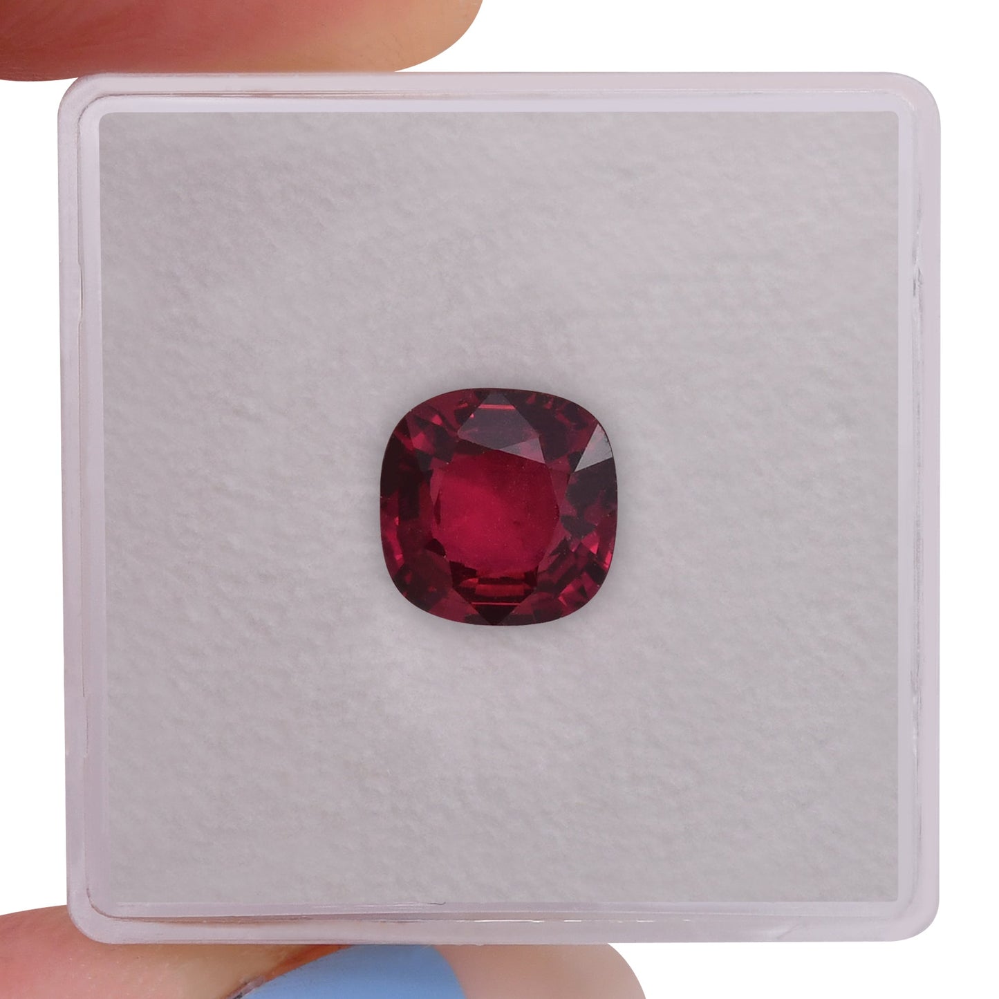 2,10 Karat roter Mosambik-Kissenrubin