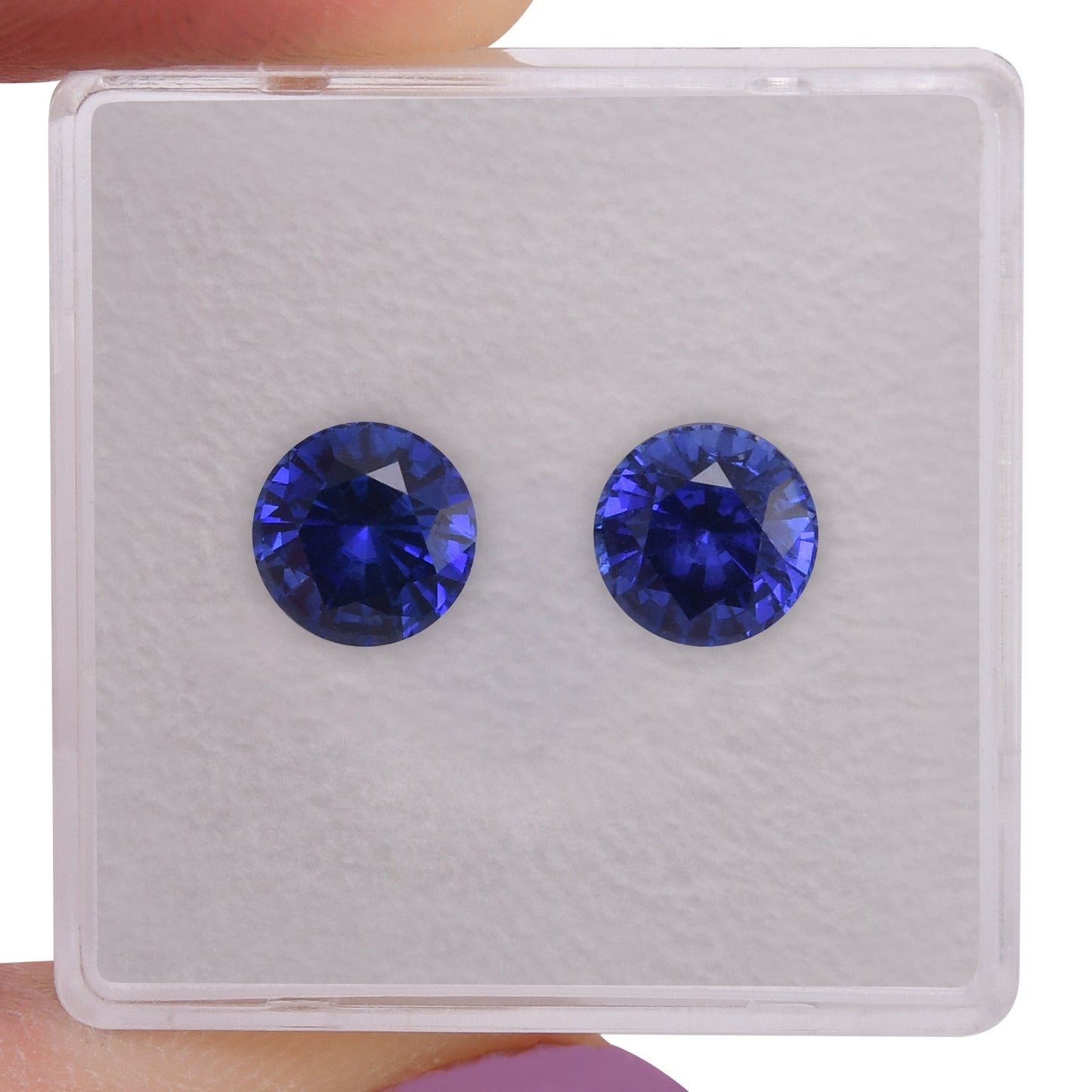 3,05 Karat blauer runder Saphir aus Sri Lanka